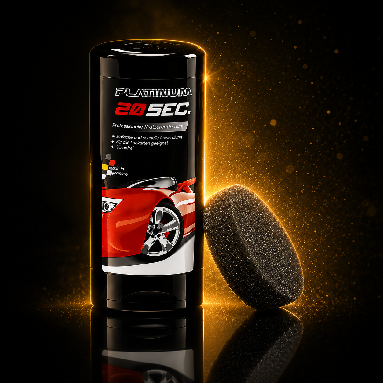 Platinum 20 Seconds — Soluție Eliminare Zgârieturi Auto cu Burete Special